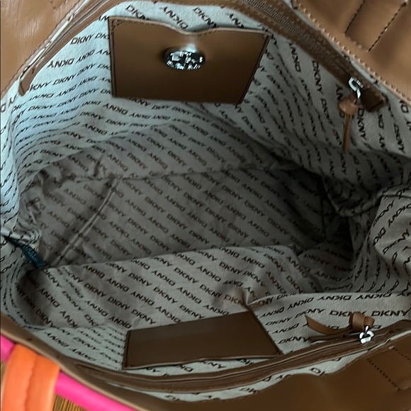 Vibrant Pink & Orange Leather Tote - Picture 9 of 11